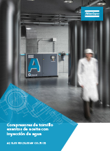 Compresores de tornillo exentos de aceite con inyección de agua